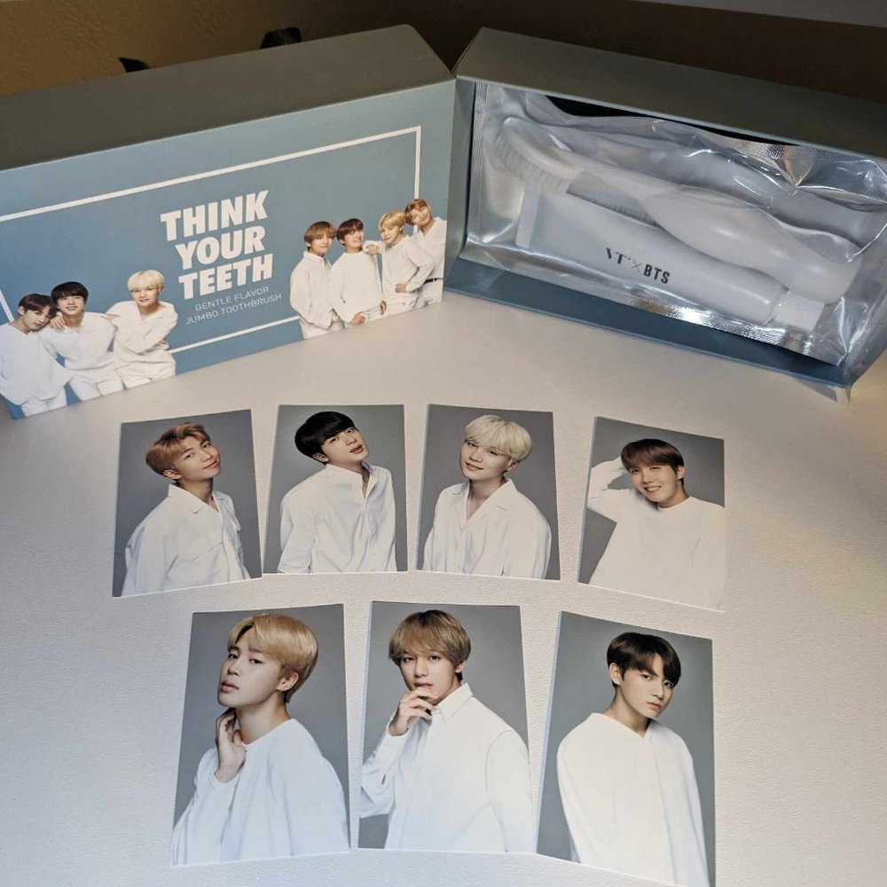 BTS x VT Think Your Teeth Jumbo Toothbrush Kit White